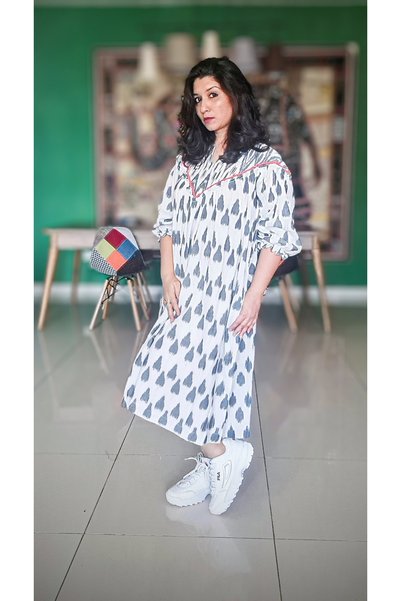 desichic Pure Ikat Cotton Baggy Dress