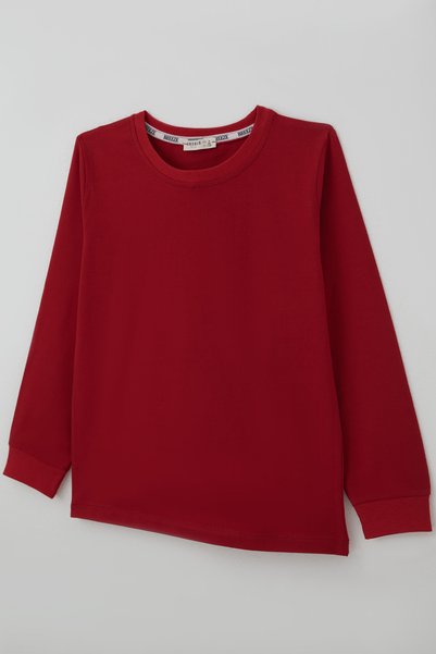 Breeze Girl's Long Sleeve T-Shirt Basic 3-12 Years, Red