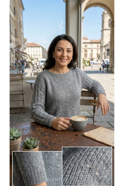 İPEK YÜN İPLİK DÜNYASI Simli Pullu Örgü İpi 2x50gr