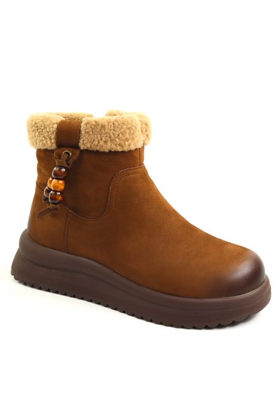 FEELİNG Ghete dama piele naturala 15201-kaki-35