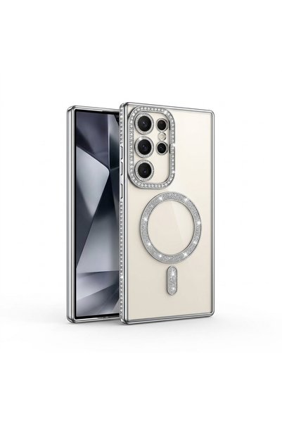 Nezih Case Samsung Galaxy S26 Ultra ile Uyumlu Manyetik Şarj Özellikli Simli ...