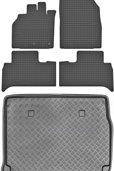 Max-Dywanik Renault Scenic II Monovolum din 2003-2009 SET - covorașe auto din...