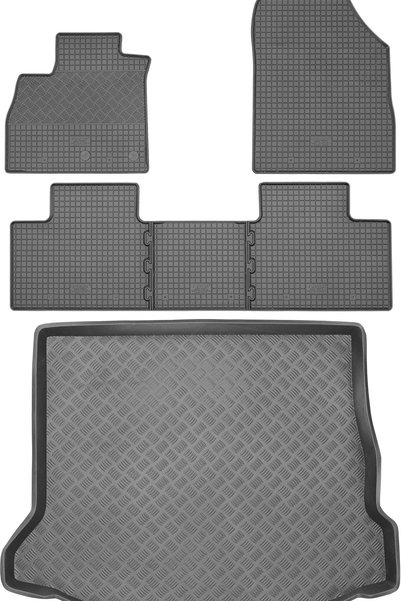 Max-Dywanik Renault Grand Scenic IV Monovolum din 2017 SET - covorașe auto di...