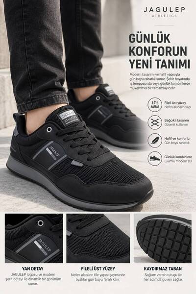 Jagulep Lace-Up Modern and Classic Look Sneakers