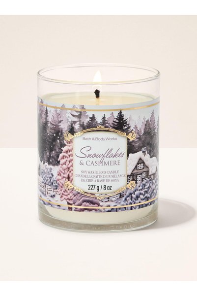 Bath & Body Works Snowflakes & Cashmere Orta Boy Mum 227 g