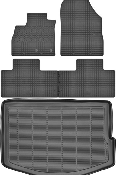 Max-Dywanik Renault Scenic IV Monovolum din 2016 SET - covorașe auto din cauc...
