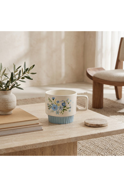 Lifestyle Floral Decal New Bone China Mug - 350 ml