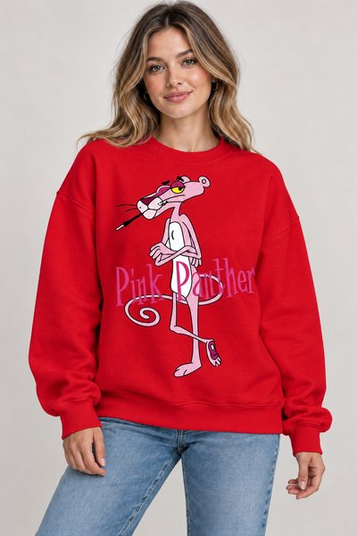 ArtYus Pink Panther Character Printed Unisex Oversize Sweatshirt – Crew Neck ...