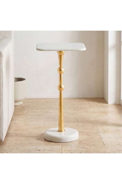 Lifestyle Marble Top Accent Table - 55x30 cm