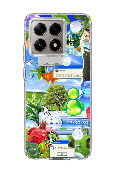 lelia Mi 14t Compatible Green Nature Desktop Printed Transparent Phone Case