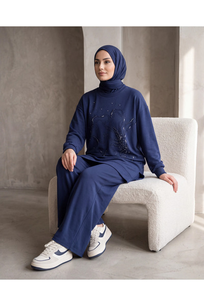 BURRASCA Stone-Embellished Soft Textured Flexible Premium Suit