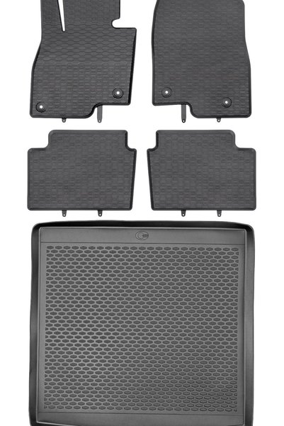 Max-Dywanik Mazda 3 III Sedan din 2013-2018 SET - covorașe auto din cauciuc +...