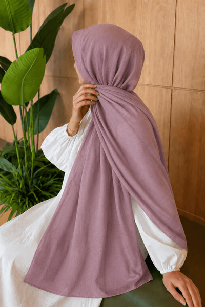 Hepsi Moda Rami Tensel Shawl - Mdk - Lilac
