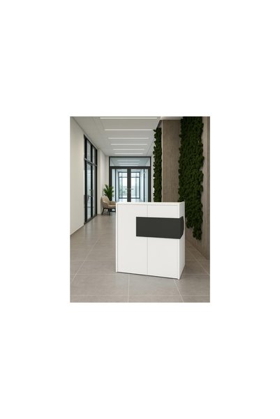 Vivense ALOHA LED IŞIKLI KARŞILAMA BANKOSU, BEYAZ ANTRASİT, 110 CM