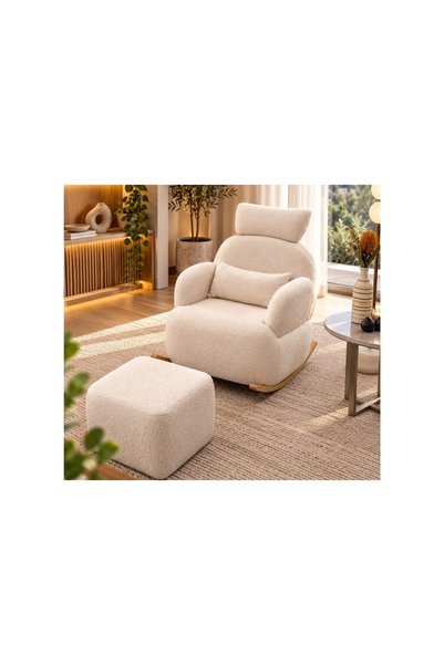 Vivense PUFFY SALLANIR SANDALYE EMZİRME KOLTUĞU BABA KOLTUĞU, PUFLU