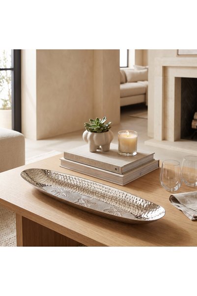 Lifestyle Embossed Metal Decorative Bowl - 5 cm