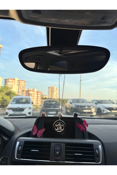 senfida Rim Rear View Ornament for Car Enthusiasts, Auto Pendant with Rim Orn...