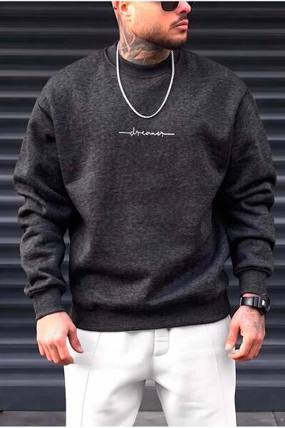 Teenage Millionaire Men's dark anthracite dreamer printed 0 zero collar overs...
