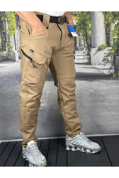 Arexter Unisex Soft Shell Water Resistant and Windproof Tactical Biker Pants with Fleece Inside