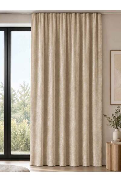 Per Class New Soft Series Woven Effect Premium Background Curtain