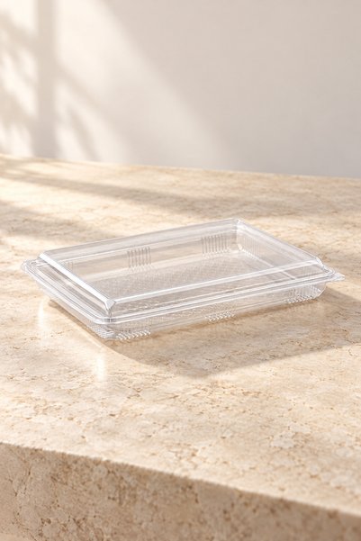 Köksal Pack 10 Pieces 1000 Cc Transparent Leak-Proof Storage Container for Baklava Güllaç