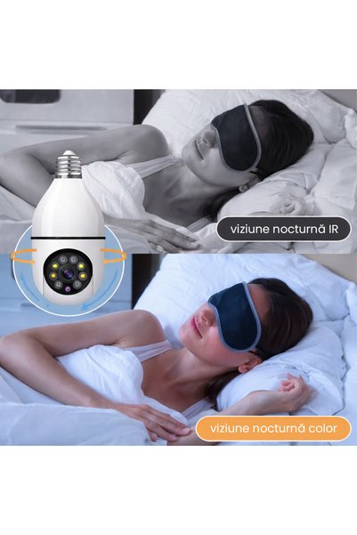 Magdeal Cameră de Securitate Inteligentă cu Vizualizare Panoramică 360°