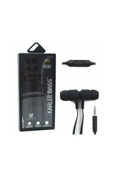 OEM Ενσύρματα Ακουστικά Karler Bass KR-201 Smart Sports Magnet σε Μαύρο Χρώμα