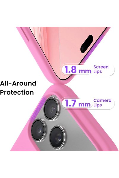 BluePeak Essentials BluePeak Clear Case for iPhone 18 Pro, Anti-Scratch Protective Case (Pink, iPhone 18 Pro)