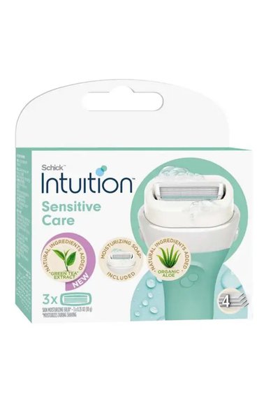 INTUITION ملحقات موس الحلاقة برغوة الصبار والشاي الأخضر من شيك انتيوشن 3 قطع