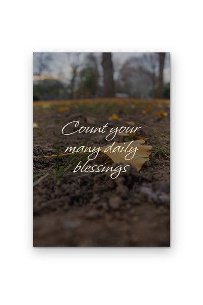 OEM Decorative Poster with Quote Count Your Daily Blessings, Motivational Des...