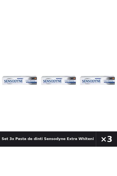 Sensodyne Set 3x Pastă de dinți Extra Albire, 100ml