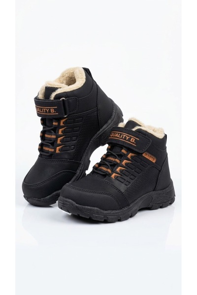 Shubuu Unisex Children's Boots with Fur Inside, Resistant to Water and Cold Weather, with Velcro Fastening