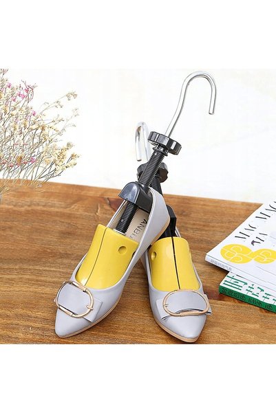 OEM Set de suporturi pentru pantofi, 43x15x11 cm, Reglabil, Previne deformarea pantofilor, Fabricat din plastic, Potrivit pentru mărimile 36-44, Galben