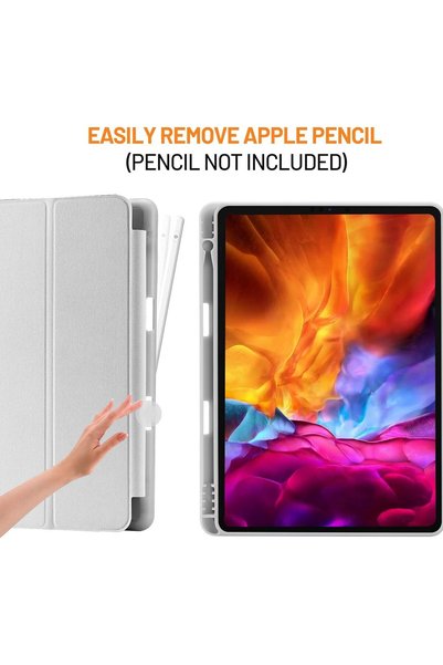 BluePeak Essentials BluePeak iPad 10.2 Case Compatible with iPad 9th/8th/7th Generation (2021/2020/2019) – Trifold Stand Protective Cover with Pencil Holder, Auto Sleep/Wake, Slim Smart Case - Grey