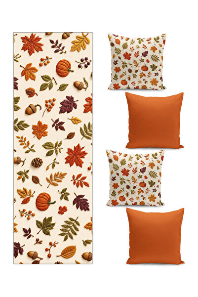 Filamente Special Design Set of Four Cushion Covers and Runner