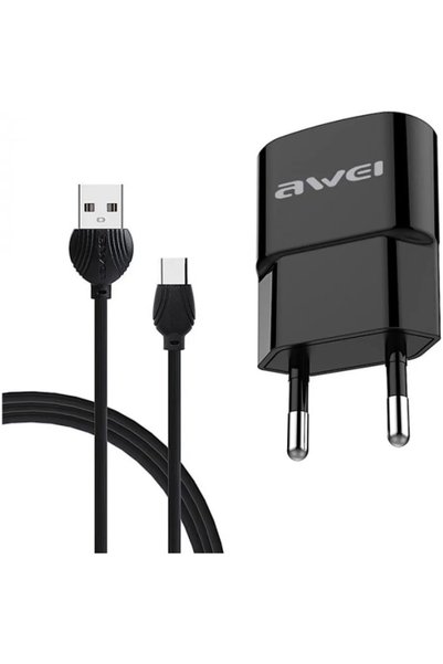 AWEI Σετ φορτιστής - καλώδιο φόρτισης C-13M Micro USB 2.1A 1.2m Micro USB, σε...