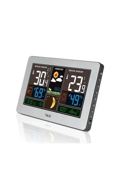 OEM Ρολόι FanJu FJ3378 Wireless, σε Ασημί Χρώμα