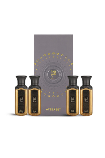 Ateej Perfumes Ateej Mini Perfume Set – 4 زجاجات × 50 مل