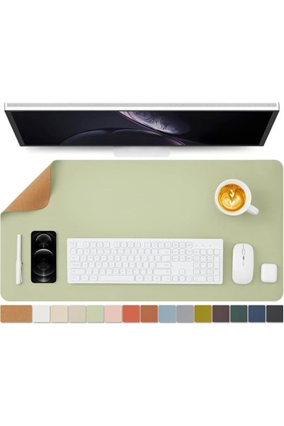 WinCheer Large Desk Pad, Non-Slip PU Leather Desk Mouse Pad Waterproof Desk P...