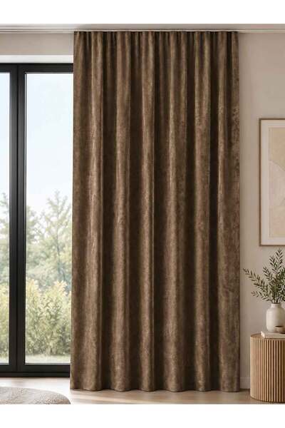 Per Class New Soft Series Woven Effect Premium Background Curtain
