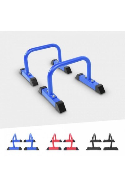 Gorilla Sports Set de 2 bare paralele pentru flotări, 30 cm Albastru