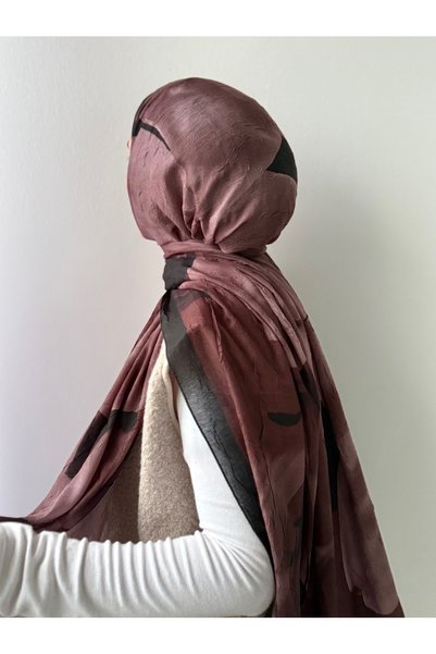 Hepsi Moda Lily Pattern Kraş Shawl - Dried Rose