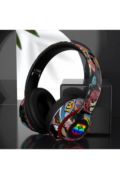 OEM Ασύρματα Ακουστικά με Μικρόφωνο Graffiti ΑΚΖ-250 black