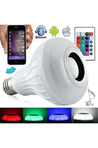 OEM LED λάμπα RGB E27 12W που αλλάζει χρώματα, ηχείο Bluetooth και χειριστήριο