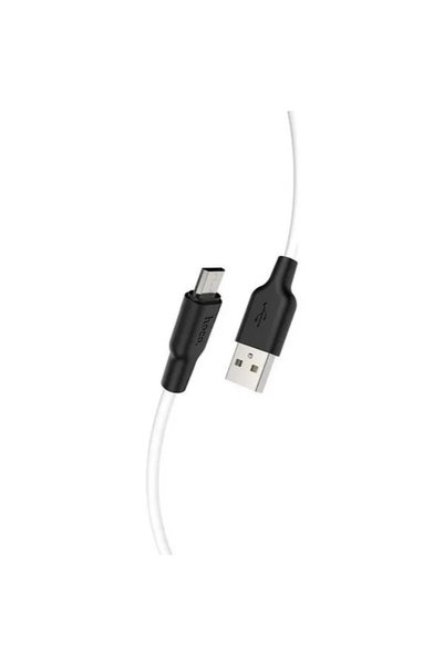 Hoco Κανονικό καλώδιο USB 2.0 σε micro USB λευκό 2μ (X21 Plus)