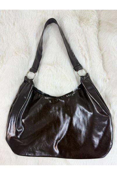 MUTE BAG Brown Leather Shoulder Bag (28*49)