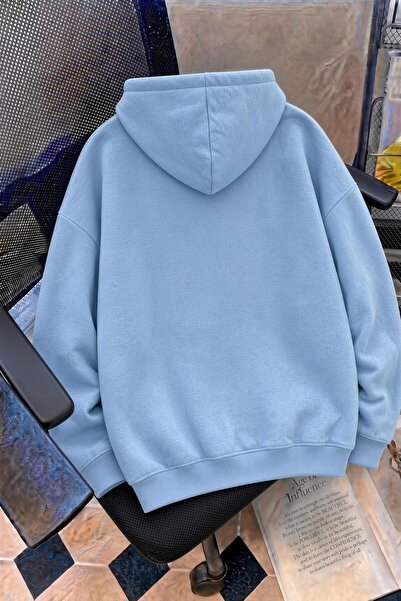 Oksit Hanorac supradimensionat cu glugă, cu detaliu panda drăguț și buzunar cangur (Hoodie)