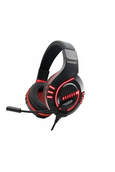 Komc G325 Ακουστικά Gaming Υπεραυτικά Μαύρο/Κόκκινο (3.5mm / USB)
