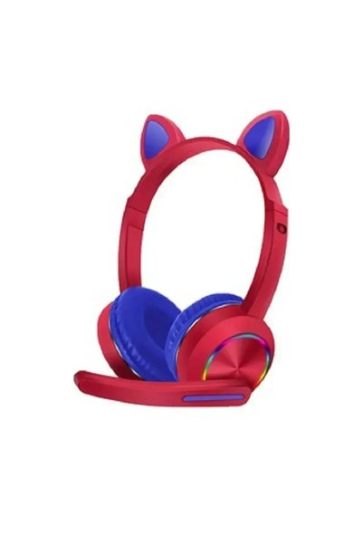 OEM Ασύρματα/Ενσύρματα Over Ear παιδικά ακουστικά κόκκινα / μπλε AKZ-02080
