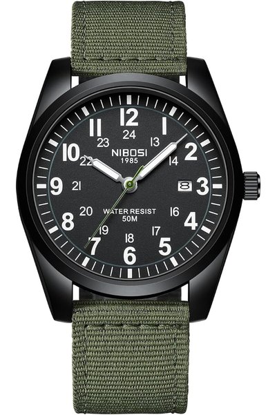 GENERAL Watch for Men Nibosi Brand Green Military Watches for Fashion Men Wat...